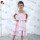 embroidery pink flutter sleeve toddler dress